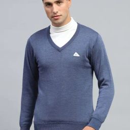 Monte Carlo Blue Regular Fit Pullover-picture-15