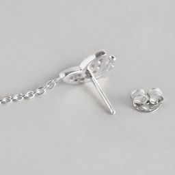 Zavya 92.5 Sterling Silver Butterfly Loop with coloured stones Ear Cuff image 5