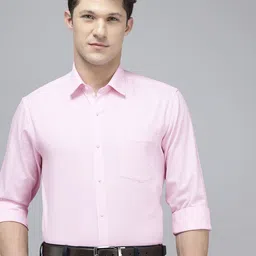 Arrow Manhattan Slim Fit Opaque Self Design Textured Pure Cotton Formal Shirt-picture-3