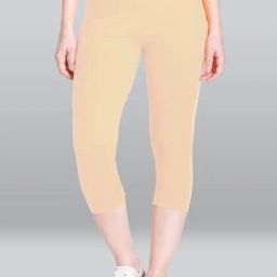 Lyra Tan Cotton Capris-image-0