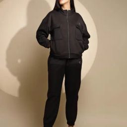 Global Republic Black Jacket With Joggers-image-8