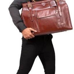 Hidesign EI Sustain 02 Brown Leather Solid Duffle Bag-picture-48