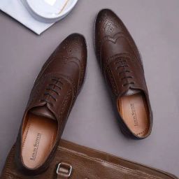 Louis Stitch Men's Brown Brogue Shoes-picture-6