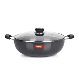 Sumeet Granite Finish NonStick Black Aluminium Round Shape Grill Pan 1.9L-image-43