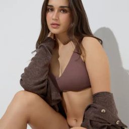 Wunderlove by Westside Brown Non-Padded Cotton-Blend Bra-picture-48