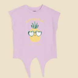 Allen Solly Girls Lavender Cotton Blend Graphic T-Shirt-image-35
