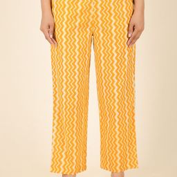 Aramya Chevron Women Printed Soft Cotton Trousers-image-89