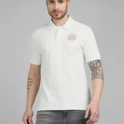 Royal Enfield White Solid Short Sleeves T-Shirt-image-31