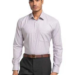 Raymond Grey Contemporary Fit Self Design Shirt-image-67