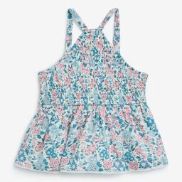 HOP Kids by Westside Blue Floral Design A-Line Cotton Dress-image-97