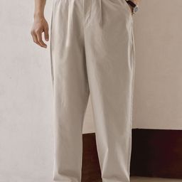 Andamen Men Ultra Straight Fit Easy Wash Trousers-picture-40