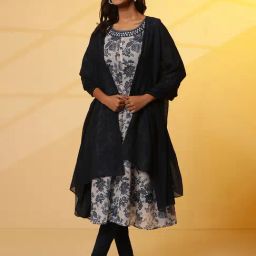 Aurelia Navy Striped Dupatta-25