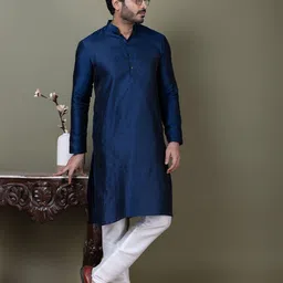 DEVOILER Men Jacquard Kurta-image-16