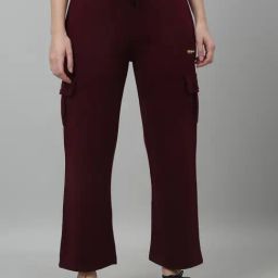 Cantabil Maroon Poly Cotton Regular Fit Mid Rise Trackpants-picture-11
