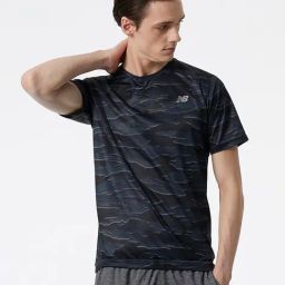 New Balance Black Comfort Fit Camo Print Sports T-Shirt-image-92