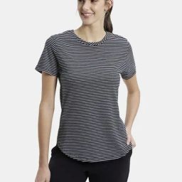 Jockey Black & White Cotton Striped T-Shirt-44