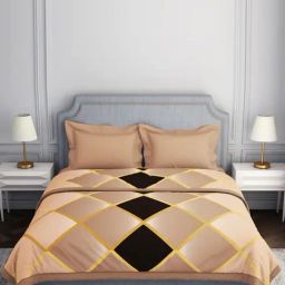 Welspun Comfy Brown 540 TC Polyester Double Bed Ac Blanket-image-2