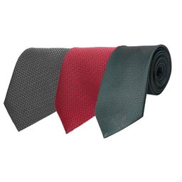 CALIXTO Men Pack of 3 Woven Design Broad Tie-image-89