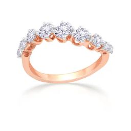 Malabar Gold and Diamonds 18k Rose Gold Diamond Ring for Women-picture-1