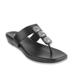 Metro Women's Black T-Strap Wedges-image-83
