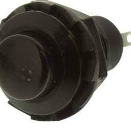 Black R13-502 12MM 2PIN Momentary Self-Reset Round Cap Push Button Switch-13