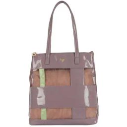 Baggit Purple Color Block Large Tote Handbag-image-82