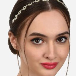 Zaveri Pearls Green & White Dazzling Diamonds Embellished Head Chain-ZPFK12224-17