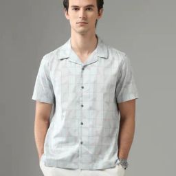 Arrow New York Purple Cotton Slim Fit Checks Shirt-image-46