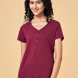 Dreamz by Pantaloons Cotton V-Neck Lounge T-shirt-image-93