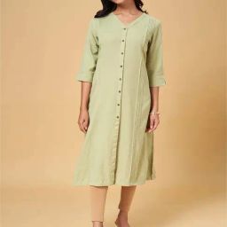 Rangmanch by Pantaloons Green A Line Kurta-image-15