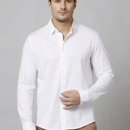 celio* White Regular Fit Cotton Shirt-image-13