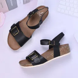 Jove Women Open Toe Flats-image-5