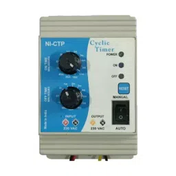 Nutronics 230 V AC 25 Amp Auto & Manual Operating Single Phase Analog Programmable Cyclic Timer, M-1121-30