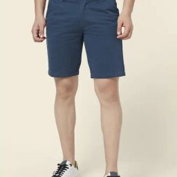 Byford By Pantaloons Blue Cotton Slim Fit Shorts-picture-35