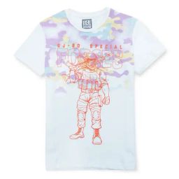 Gini & Jony Kids White Printed T-Shirt-image-41