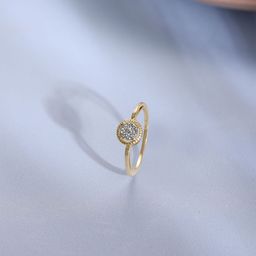 Mia by Tanishq Yellow Gold and Diamond Halo Pop Ring-picture-39