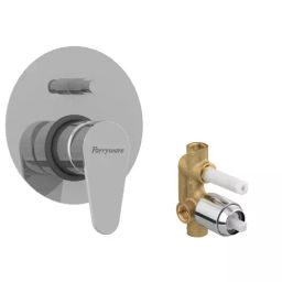 Parryware Uno Bottom Lever 2 Way Diverter with Concealed Chrome, T5050A1+G5051A1 (Pack of 2 Piece)-46