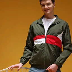 HERE&NOW Colourblocked Bomber Jacket-picture-36