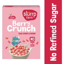 Slurrp Farm Berry Crunch Strawberry Cereal No Maida No Refined Sugar, No Added Colour, Ragi Stars and Moons Healthy Breakfast - 400 g-2