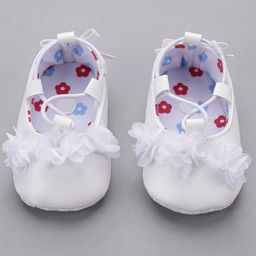 Babyoye Booties Floral Applique - White-image-9