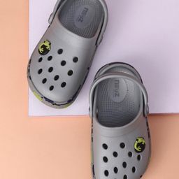 Neoz Casual Clogs Logo Desgin - Grey (Button Color May Vary)-image-38