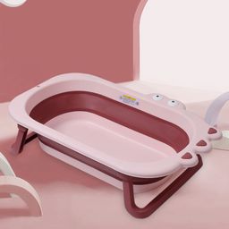 Babyhug Foldable Baby Bath Tub - Pink-22