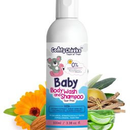 Comfy Cheeks Tear Free Organic Baby Body Wash And Shampoo with Ayurvedic Herbs -100ml Bottle (Pack of 1)-image-79