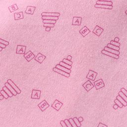 Tango Interlock Half  Sleeves Front Open Vest Stacking Toy Print - Pink image 3