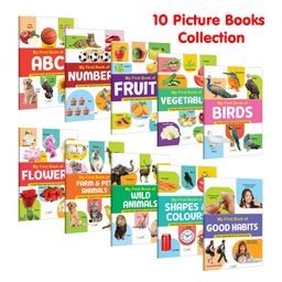 gowoo My First Book of ABC, Numbers, Fruits, Vegetables, Birds, Flowers, Farm & Pet Animals and more : Picture books for early learners, Kids early learning book | Combo of 10 Learning Books image 3