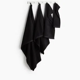 H&M Black Terry Bath Towels-image-40