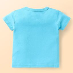 Babyhug Interlock Knit Front Open Half Sleeves Vests With Striped & Beach Theme Print Pack Of 3 - Orange White & Light Blue image 5
