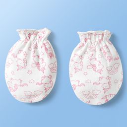 Doodle Poodle Interlock Knit Cap Mittens & Booties With Heart Print Fuchsia - Diameter 13.5 cm image 5