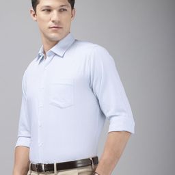 Van Heusen India Slim Fit Self Checked Pure Cotton Formal Shirt-image-54