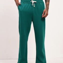 Showoff Green Cotton Straight Fit Trackpants-image-64